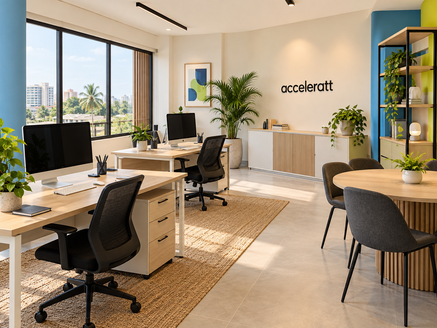 Bureau de travail sans personne